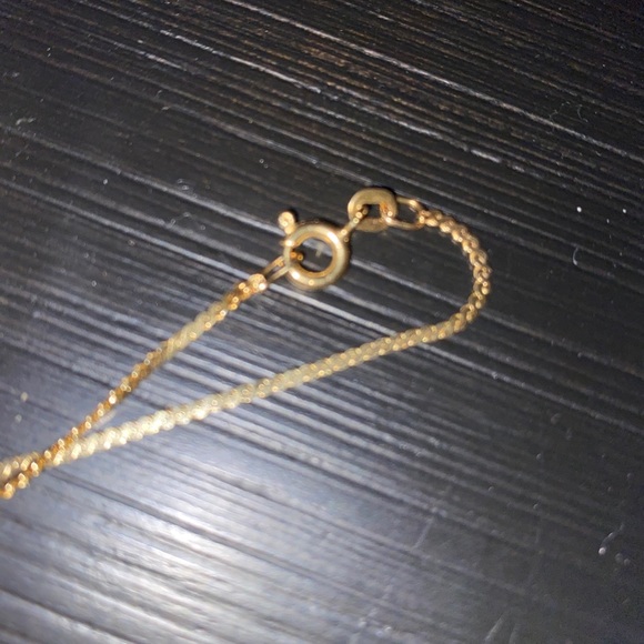 14k Gold Chain 10k Gold Two Tone Pendant - Picture 3 of 4